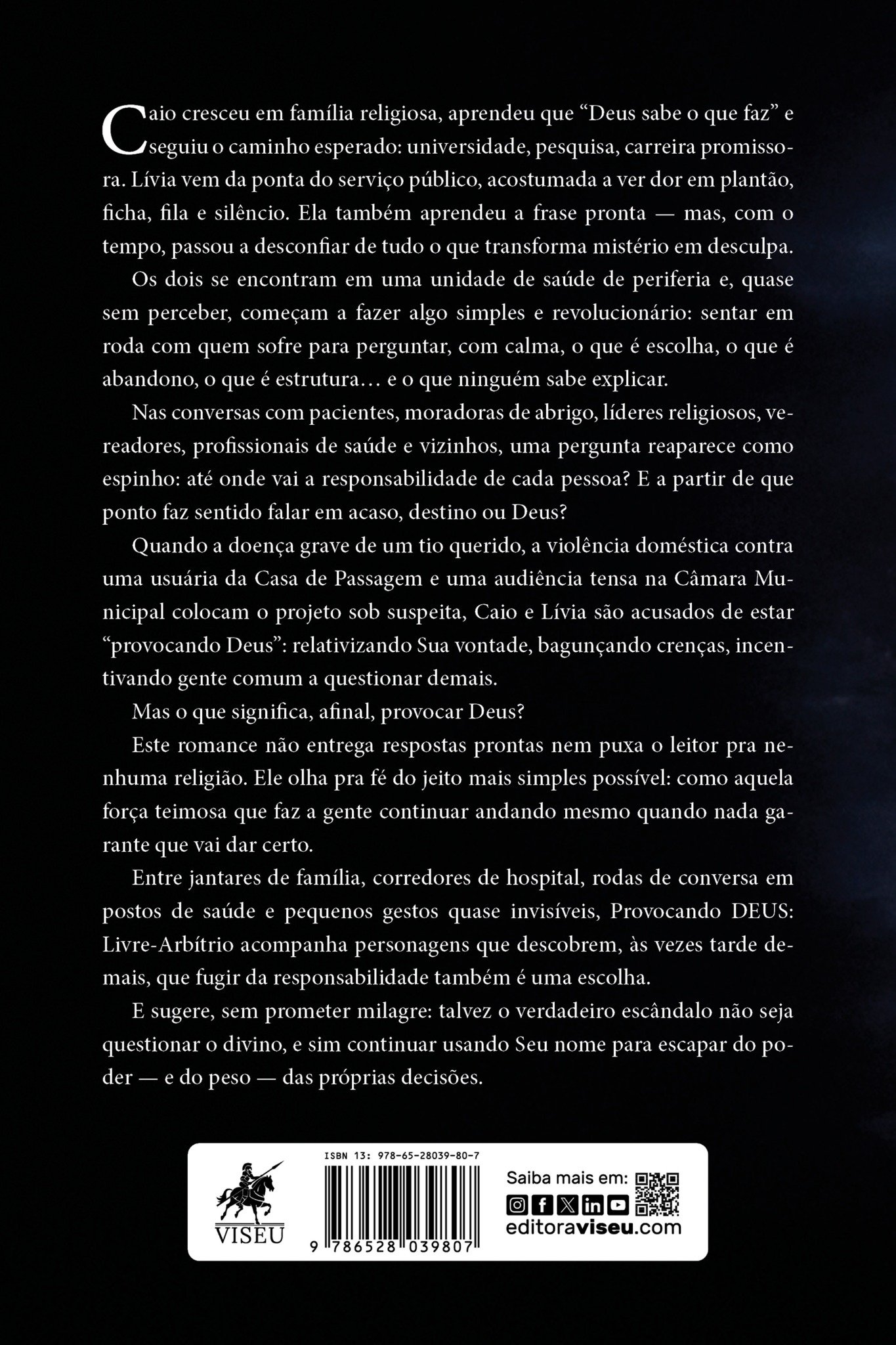 Peça de divulgação do livro